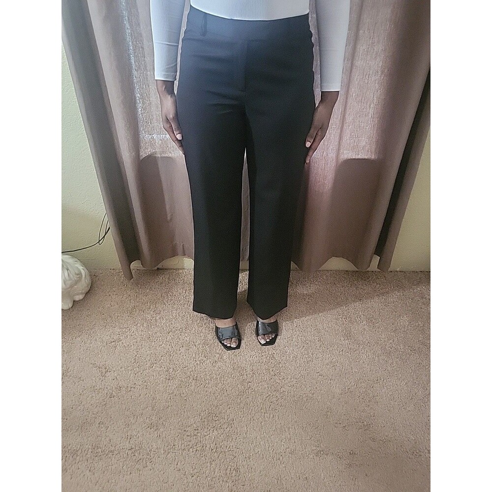 Brooks Brothers Dress Trouser Womens Size 6 Black  Wool/lane Flat Front Straight